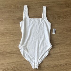 NWT Old Navy White Square Neck Bodysuit